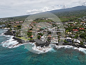 Kailua-Kona Big Island Hawaii Tropical Aerial Coast