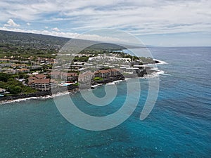 Kailua-Kona Big Island Hawaii Tropical Coastal Aerial