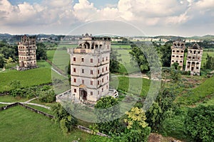 The Kaiping Diaolou watchtowers in Guangdong province in China