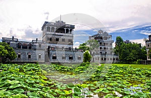 Kaiping tower Diaolou Village buildings