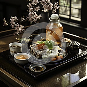 Kaiseki on a typical table