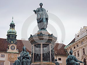 Kaiser Franz I monument in the courtyard
