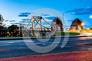 Kaiser-Wilhelm-Bridge over the Ems-Jade Kanal in Wilhelmshaven, Germany