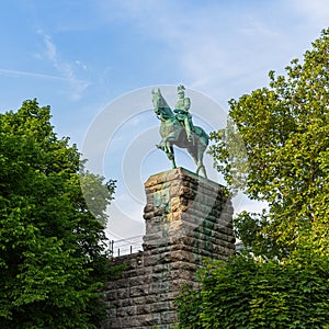 Kaiser Wilhelm II equestrian statue at the Hohenzollern bridge photo