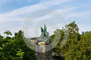 The Kaiser Wilhelm II equestrian statue at the Hohenzollern bridge photo