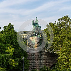 Kaiser Wilhelm II rider statue at the Hohenzollern bridge