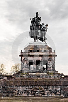 Kaiser Wilhelm Memorial Deutsches Eck in Koblenz Rhineland-Palatinate Germany