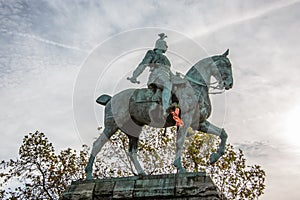 Kaiser Wilhelm statue at the bridge