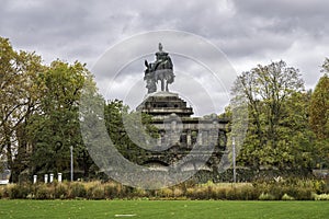 Kaiser Wilhelm statue at German Corner in Koblenz, Germany