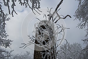 The Kaiser Wilhelm Tower in the Eifel on a cold winter day