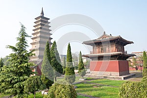 Kaiyuan Temple. a famous historic site in Zhengding, Hebei, China.