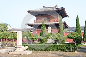 Kaiyuan Temple. a famous historic site in Zhengding, Hebei, China.