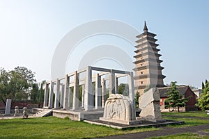 Kaiyuan Temple. a famous historic site in Zhengding, Hebei, China.