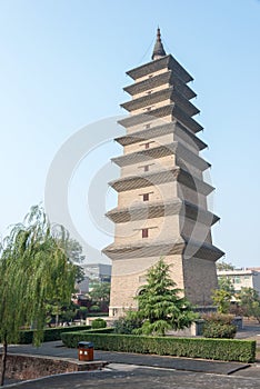 Kaiyuan Temple. a famous historic site in Zhengding, Hebei, China.