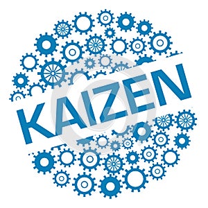 Kaizen Blue Gears Circular Badge Style