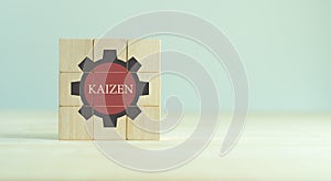 Kaizen concept the continuous improvement in business for efficiency and effectiveness.