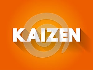 Kaizen text quote, business concept background