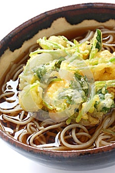 Kakiage soba , japanese noodle dish