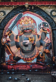 Kal Bhairav statue at Kathmandu Durbar Square