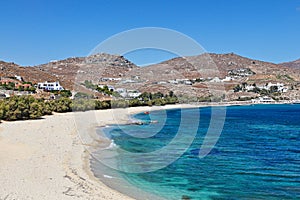 Kalafatis beach in Mykonos, Greece