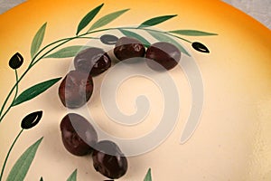 Kalamata Olives on a plate