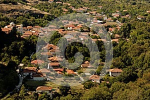 Kalambaka village at the foot of the rocks Meteora, Greece.