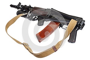 Kalashnikov AK 74 rifle with under-barrel grenade launcher