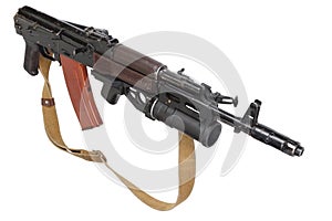 Kalashnikov AK 74 rifle with under-barrel grenade launcher