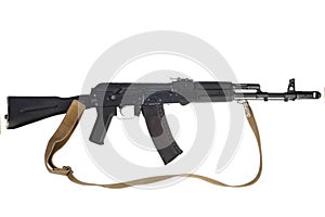 kalashnikov AK assault rifle on white