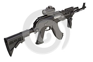 Kalashnikov AK47 with modern accessories