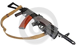 Kalashnikov AK with under-barrel grenade launcher