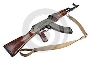 Kalashnikov AKM isolated on white