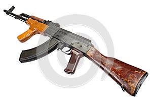 Kalashnikov AKM isolated on white