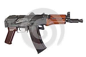 Kalashnikov aks74u isolated on a white background