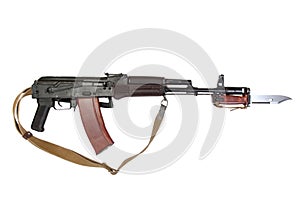 Kalashnikov with bayonet