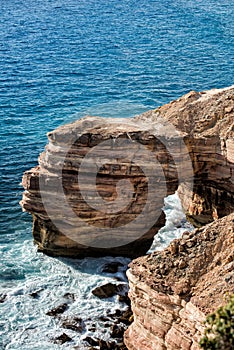 Kalbarri Batavia coast cliffs on the ocean