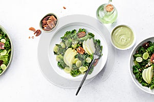 Kale and apple refreshing detox salad