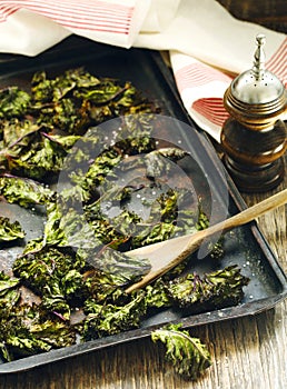 Kale chips with sea salt