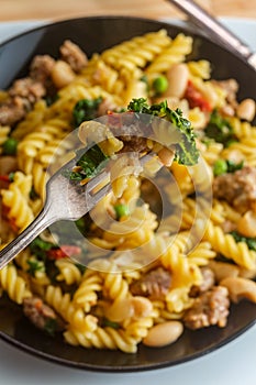 Kale Sausage Rotini Pasta