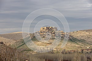 Kalecik village of Nusaybin, Mardin. Roman architecture a castle, a village in nusaybin district of mardin province photo