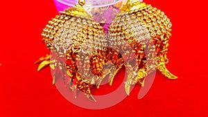 `Kaleerein` Lying In Small Plastic Casket. Artificial Jewelry.