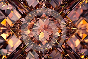 Kaleidoscope abstract mosaic background. Diamond gemstone texture. Stained glass effect