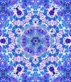 Kaleidoscope Background Blue, White And Purple Textured Background