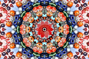 Kaleidoscope of color and pattern photo