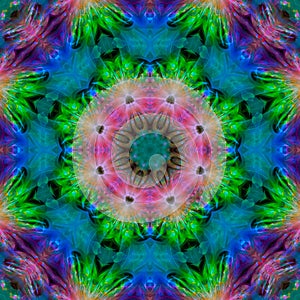 kaleidoscope crimson mandala symmetrical effect colored fractal background, beautiful design template