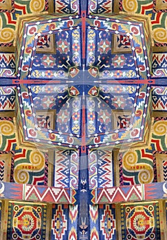 kaleidoscope cross: painted ceiling detail