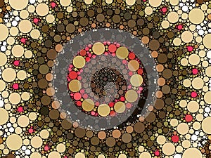 Kaleidoscope Mehndi style sun with circles watercolor illustration