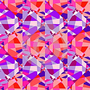 Kaleidoscope seamless pattern. Decorative abstract mosaic ornament