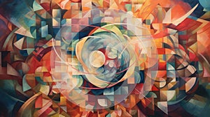 A kaleidoscope of shapes and colors merging into a harmonious whole, representing the synthesis of disparate elements in