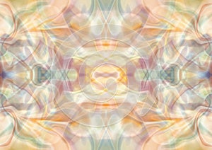 Kaleidoscopic abstract backdrop in muted hues